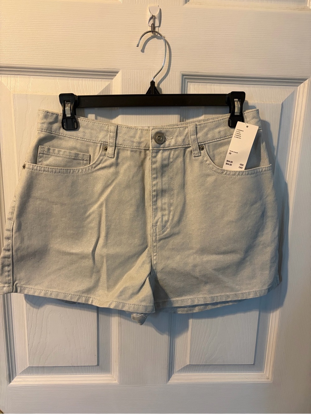 NWT sparkly silver BDG Urban Outfitters High Rise Jean Shorts